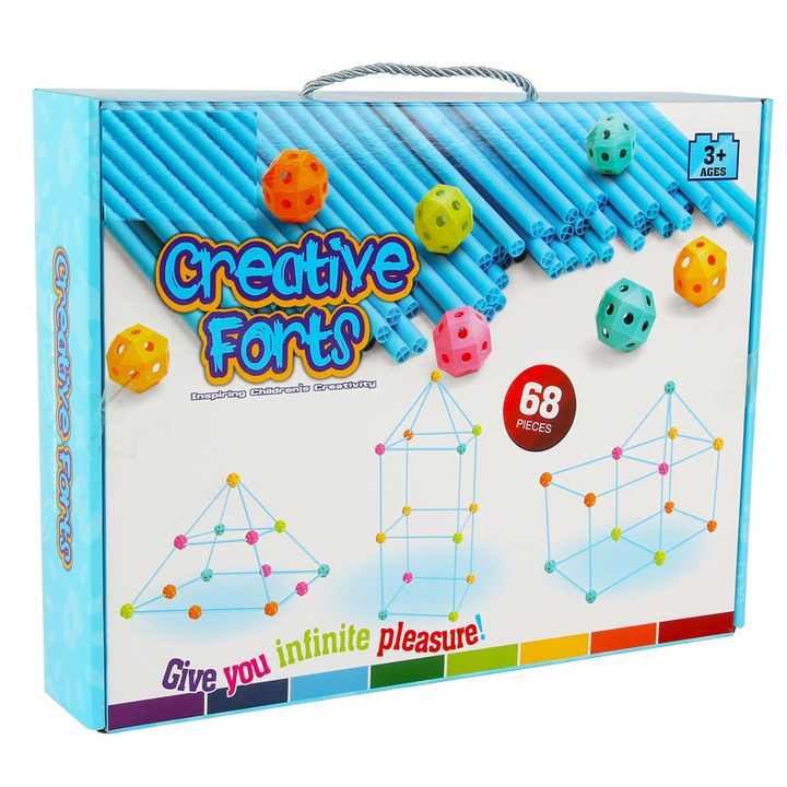 68 Pcs Kids Creative Fortress Building Set DIY Toys