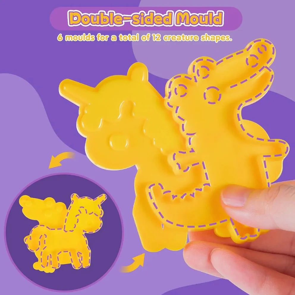 Magical Waterscape Toy Set | Build 3D Jelly Sea Animals | DIY 3D Water Art Kit with 8 Molds & 12 Colors | Fun Learning Toy for Kids