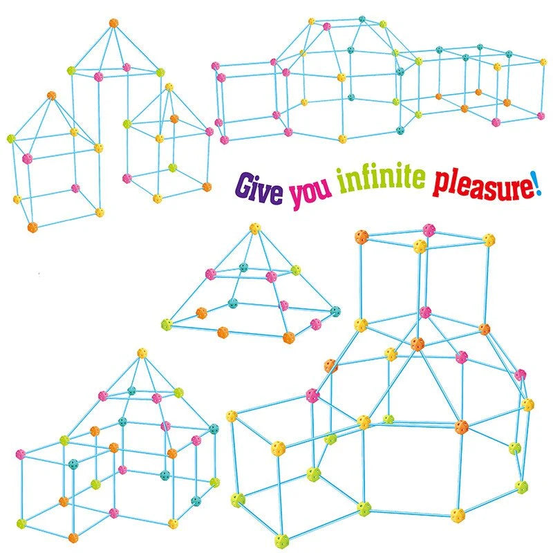 68 Pcs Kids Creative Fortress Building Set DIY Toys